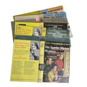 8 Vintage Book Hard Covers Only Junk Journal Mixed Media Supply Mystery Theme u